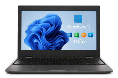 Lenovo 11,6'' mit Full Lifetime Microsoft Office Windows 11 HD Laptop 64GB SSD