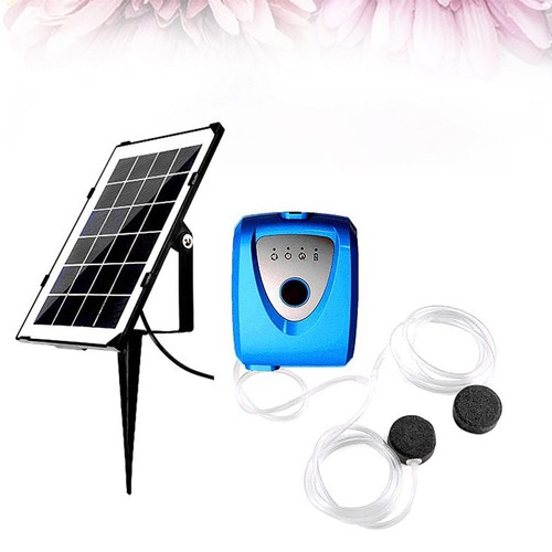 Fish Tank Oxygen Pump Dual Blowhole Solar Power Aquarium Pump - Picture 8 of 11