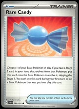 Rare Candy 089/091 Common Paldean Fates Pokemon Near Mint