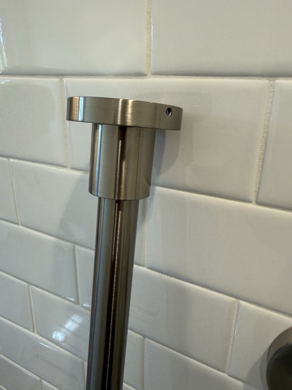 Gatco Modern Minimalist 60 In. Straight Shower Rod Set in Satin Nickel #829SN