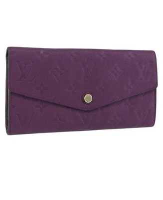 LOUIS VUITTON Empreinte Portefeuille Curieuse Wallet Purple M60341 Auth BA11004
