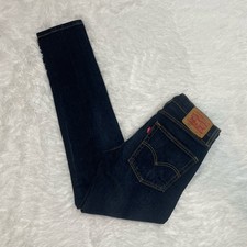 Levis 510 Mens Size 30x32 Slim Straight Dark Blue Denim Jeans Grunge Distressed