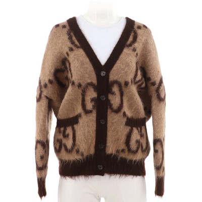 Gucci Women's Reversible V-Neck Cardigan GG Mohair Blend | eBay
