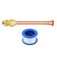 1/4 SAE Male Thread x 1/4" OD Flare Connector with Copper Tube