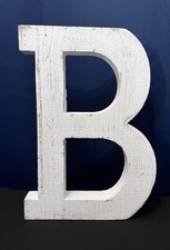 Rustic distressed white wooden letters BABY
