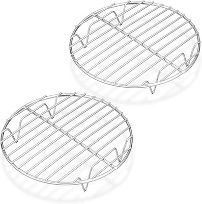 2 Pack 7 Inch Cooking Rack Round Stainless Steel Cooling Steaming Baking