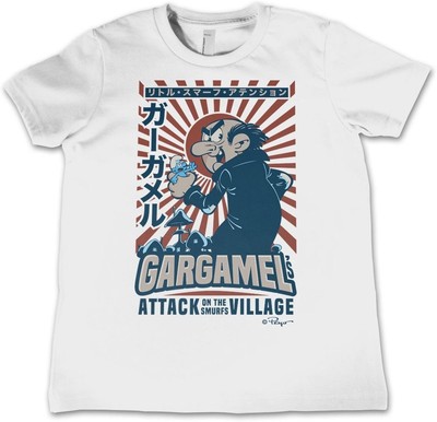 Die Schlümpfe Kinder T-Shirt Gargamel-Attack Of The Smurfs Village Kids Tee RB-1