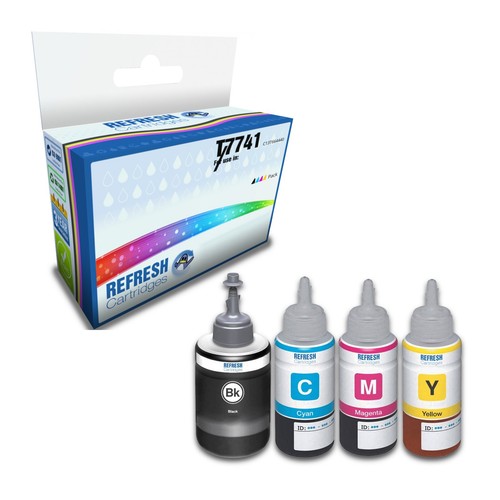 Refresh Patronen Full Set T7741 4x Tintenflaschen kompatibel mit Epson Druckern