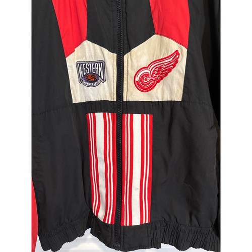 Vintage Red Wings Puffer Jacket NHL Hockey Western Conference Reversible Prov - Picture 4 of 8