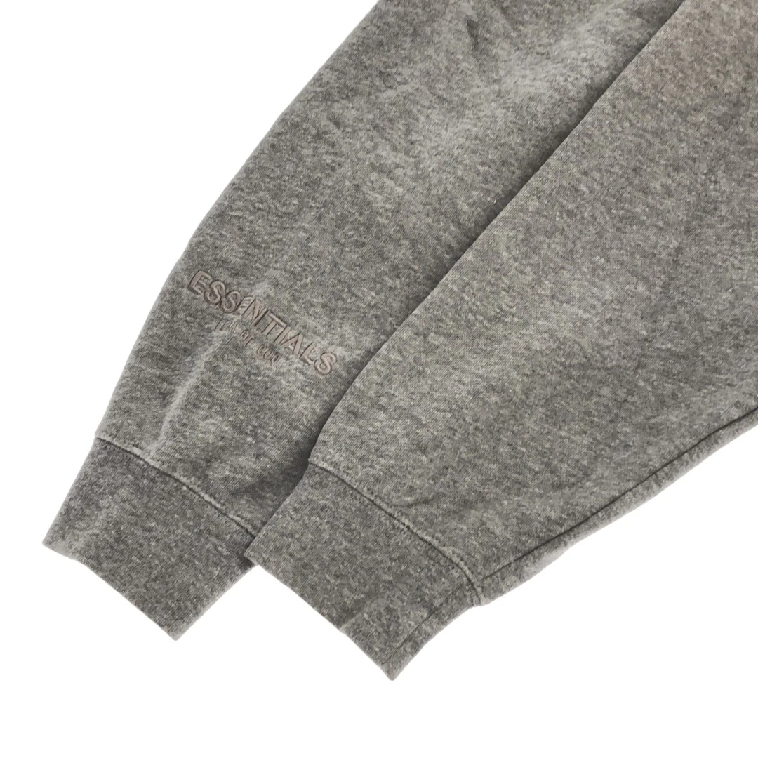 FEAR OF GOD ESSENTIALS BACK REFLECTOR FELPA CON CAPPUCCIO STAMPA LOGO M GRIGIA usata NE51 0