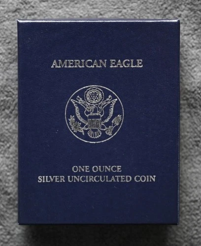 2006-W-BURNISHED American SILVER Eagle Dollar Coin with Box & COA-No Reserve