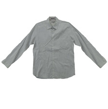 Ted Baker Shirt Mens Large White Geometric Cotton Long Sleeve Button Up Dress