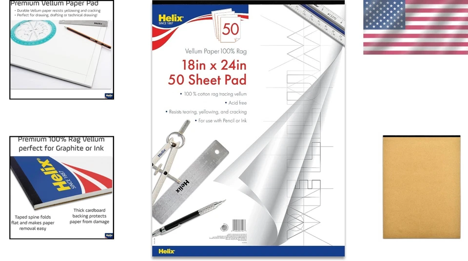 Papel de calco para bocetos artísticos - 18x24 - 50 hojas Foto 2 de 4