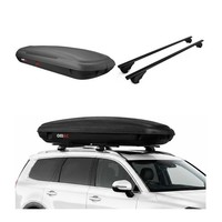 Carbonlook Dachbox 480L + DachträGer VW Sharan II 2010-2023 Schwarz AbschließBar