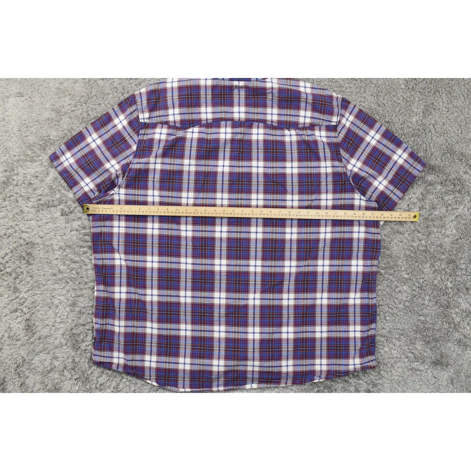 Jeans By Buffalo Men's 3XLT Big and Tall Blue Cotton Short Sleeve Shirt - Image 4 of 4