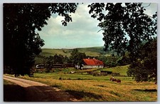 Southern Railway Freight Train Rural Farm House Chrome Postcard S-79788 AA541