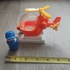 Vintage Fisher Price Little People Helicopter And Little People Pilot