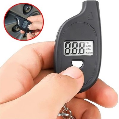 Useful Digital Car Tire Air Pressure Tester Meter LCD Display with Keychain