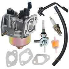 Champion 3500W-4000W Generator Carburetor with Fuel Shut Off & Spark Plug