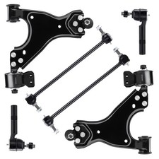 Front Lower Control Arm with Ball Joint Assembly Sway Bars Outer Tie Rods S...