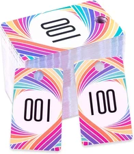 Facraft Live Number 1-100 Number Tags Reusable Consecutive Live Number Tag 1-100
