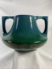 Vtg Haeger Eve Art Deco Double Handled Vase Blue to Green Blended Glaze No39A