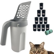 Cat Litter Scooper with Trash Container,Portable Litter Scoop Holder,Litter S...