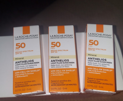 3-La Roche-Posay Anthelios Mineral Face Sunscreen SPF 50 Ultra Light Fluid .17oz