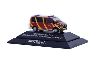 Rietze 53955 - 1/87 Volkswagen T6.1 Werksfeuerwehr VDM Metals Werdohl - Neu