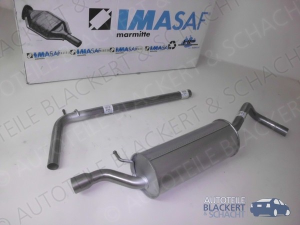 Imasaf Auspuffset Mittelrohr+Endtopf für Audi A1+Sportback 1.6 TDI 66/77KW 2010--image