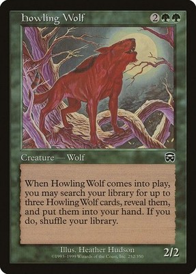 Magic the Gathering Mercadian Masques Howling Wolf 252 NM MMQ