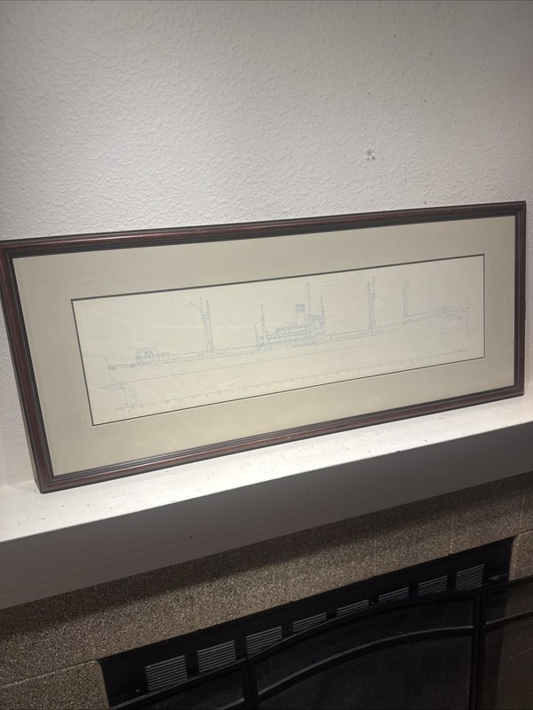 Nautical Ship Profile Blueprint ~ US NS SST Truman Kimbro 