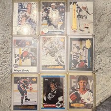 Wayne Gretzky Hockey Lot 9 Rangers Kings Oilers Blues Upper Deck Topps Fleer