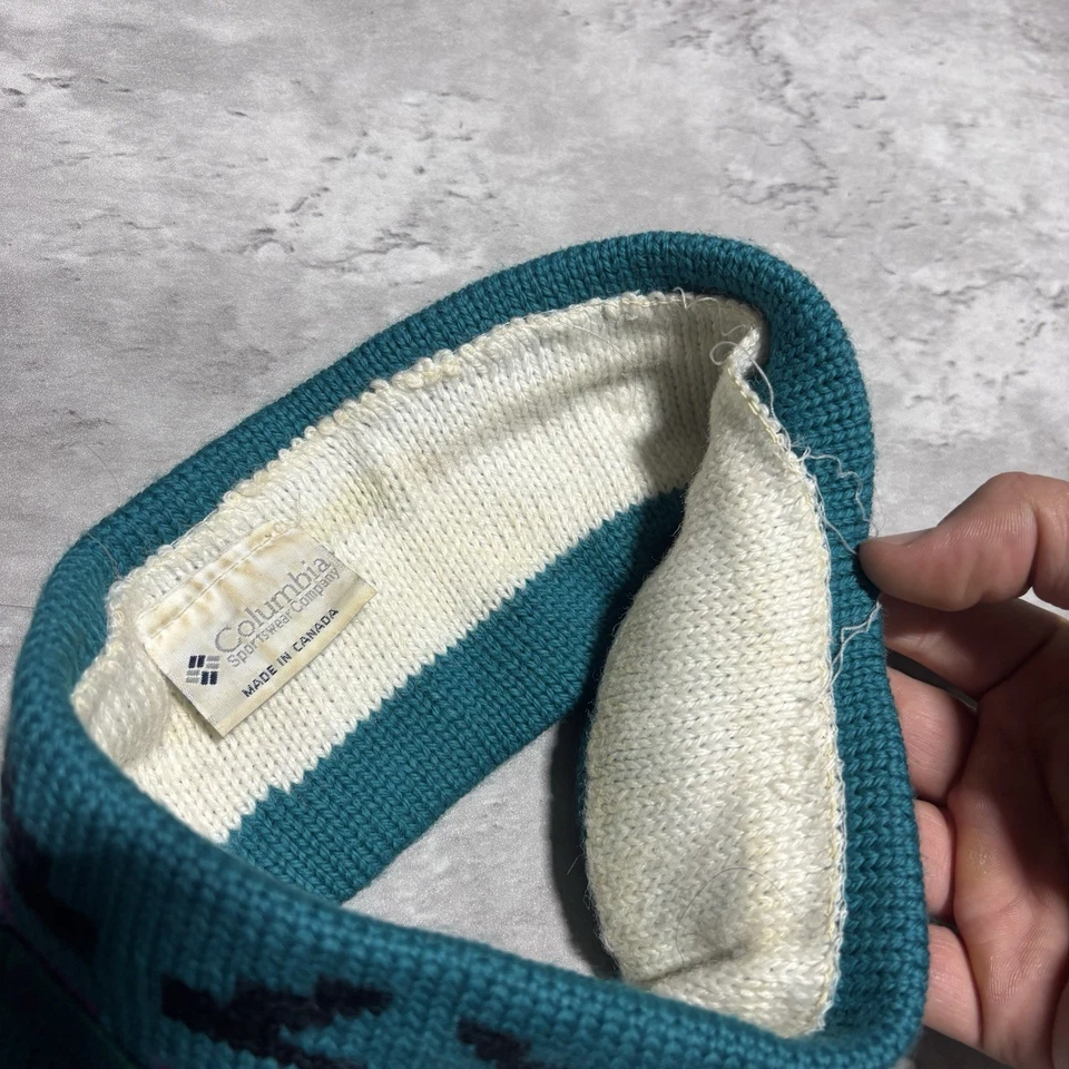 VTG Columbia Fleece Lined Headband Ear Warmer Adult One Size Acrylic Winter* - Image 3 of 4