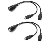 2 Pack OTG Cable Replacement for Fire Stick 4K, Amazon TV, black