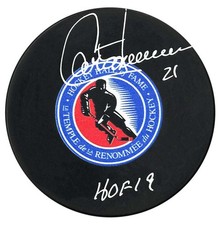 Guy Carbonneau Autographed Hockey Hall of Fame Inscribed Puck NO TARIFFS