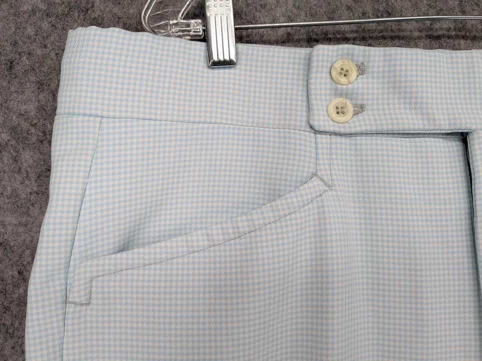 Calça Gingham Vintage Jack Nicklaus Torneio de Golfe Masculina 39x30 Azul Claro - Imagem 3 de 4