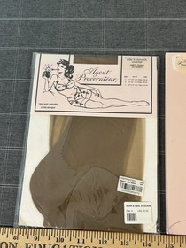 Vtg Pack of 6 Agent Provocateur Seam & Heel Stretch Black Stockings Size 1 NEW