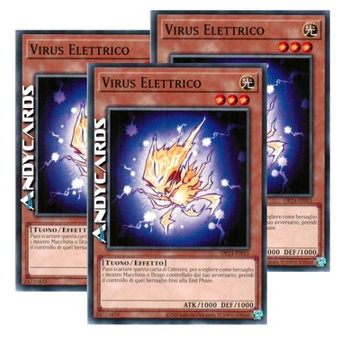 ELECTRIC VIRUS 3x   (Electric Virus)   Common   OP24 IT015   Unl   Yugioh!