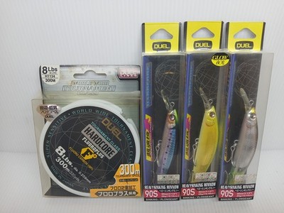 SET DHSM1 3 nos Duel Hardcore Heavy Sinking Minnow 90S Free Fluorocarbon Line