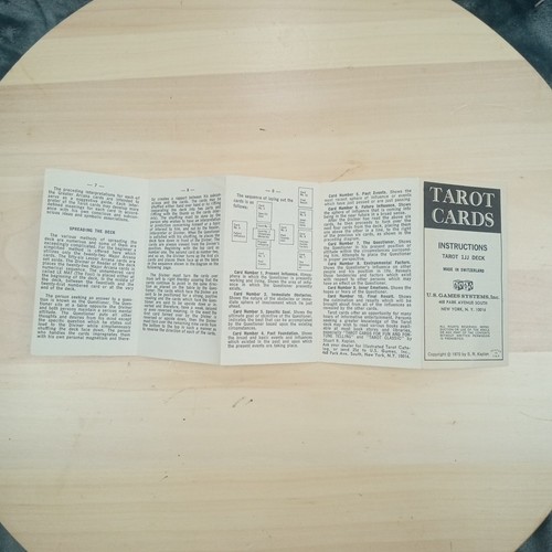 1JJ Schweizer Tarotkarten von Stuart Kaplan 78 Karten & Anleitungen 1974 Farbe  - Bild 3 von 15