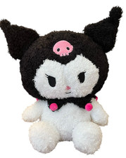 Hello Kitty Kuromi Plush Mini Backpack Faux Fur Pillow Large Pajama Bag NWT