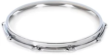 S Hoop 10-lug Snare Resonant Hoop - 14-inch - Chrome Finish (5-pack) Bundle
