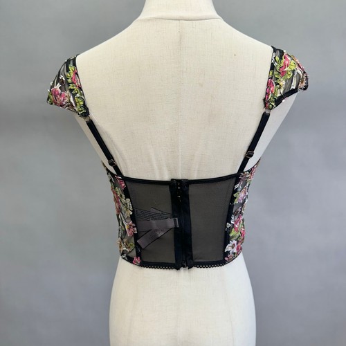 Victoria's Secret X For Love and Lemons corsé apliques florales crop top 34C nuevo con etiquetas - Imagen 3 de 18
