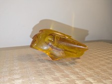 1954 Pontiac Chieftain Star Chief Amber Lucite Indian Hood Ornament Insert Oem 1954 Pontiac Chieftain Star Chief Amber Lucite Indian Hood Ornament Insert Oem
