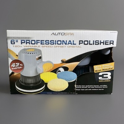 New AutoSpa 6'' Polisher Professional Dual Action Variable Speed Orbital Buffer