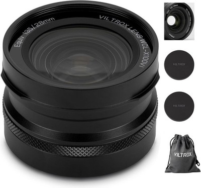 Black Viltrox WCL-X100 VI Wide Conversion Lens for Fujifilm X100 Series Cameras