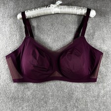 Honeylove CrossOver Bra Size 2X 42C/D Fig Plum Wirefree Convertible Unlined