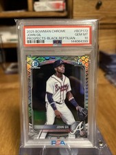 2025 BOWMAN CHROME PROSPECTS BLACK REPTILIAN #BCP172 JOHN GIL 5/10 PSA 10