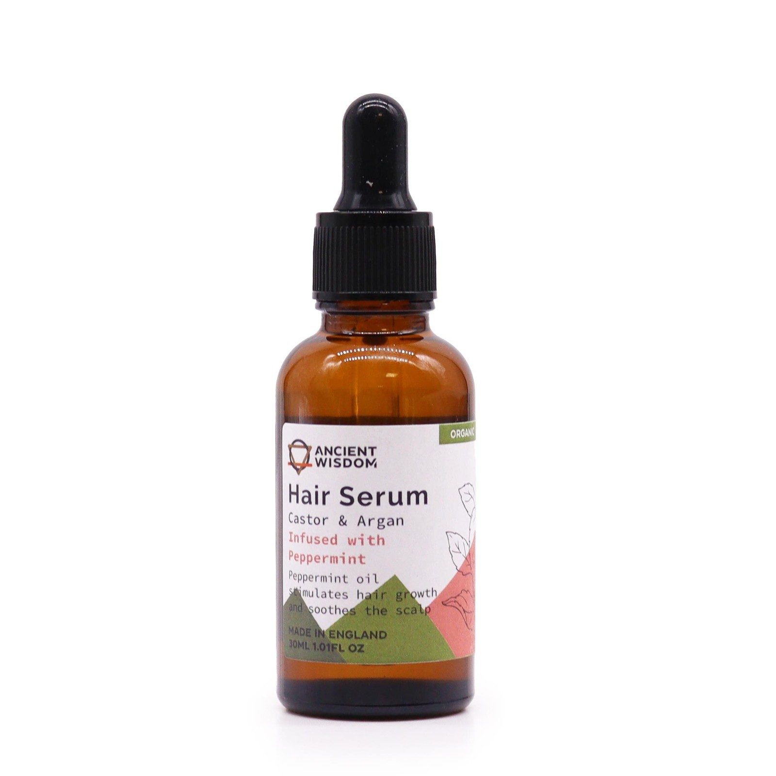 Organic Hair Serum 30ml Castor and Argan Infused with Peppermint Oil by AW - Image 3